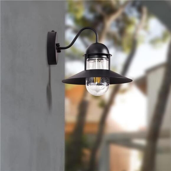 Dusk to Dawn Outdoor Lighting Wall Sconce,Porch Lights 2 Pack, Includes LED Bulb - Picture 3 of 7
